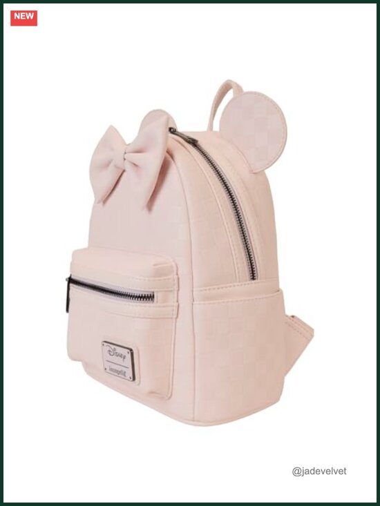 Loungefly Minnie Mouse Checkered Mini Backpack Vegan Leather Disney main image 5